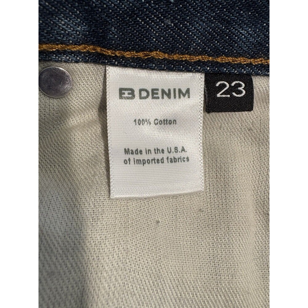 EB Denim women High Rise Straight Jeans size 23 Tommy Wash Button Fly 32" inseam - Picture 9 of 10